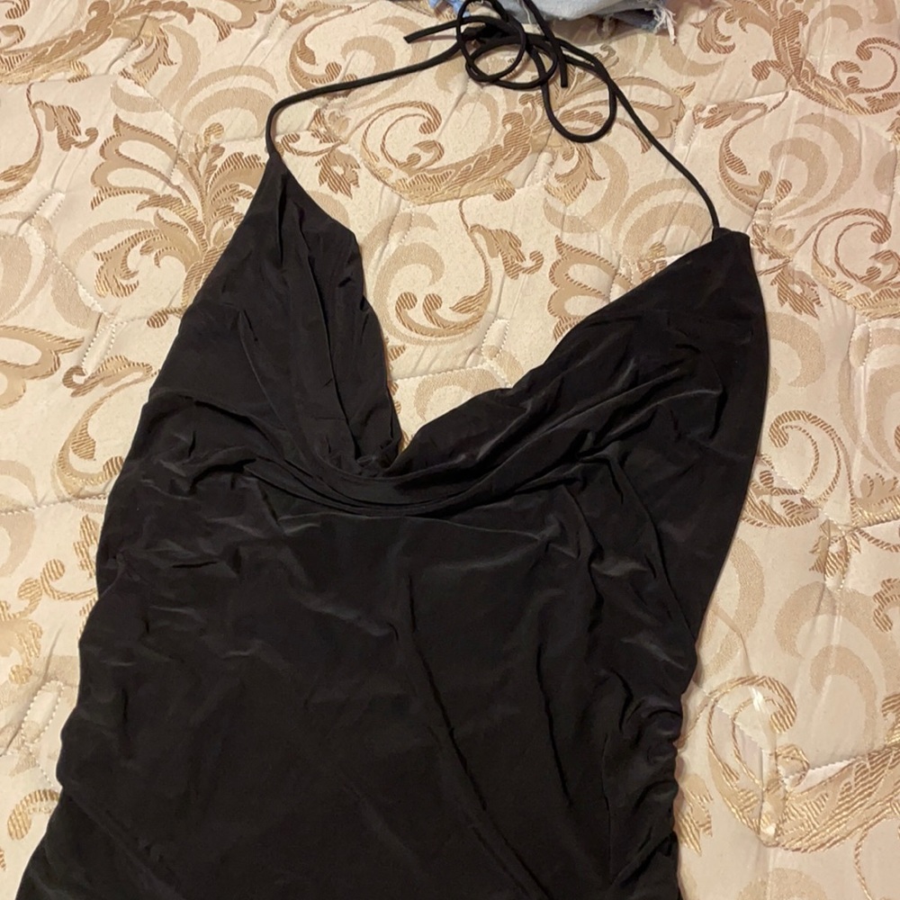 Scrunched halter top